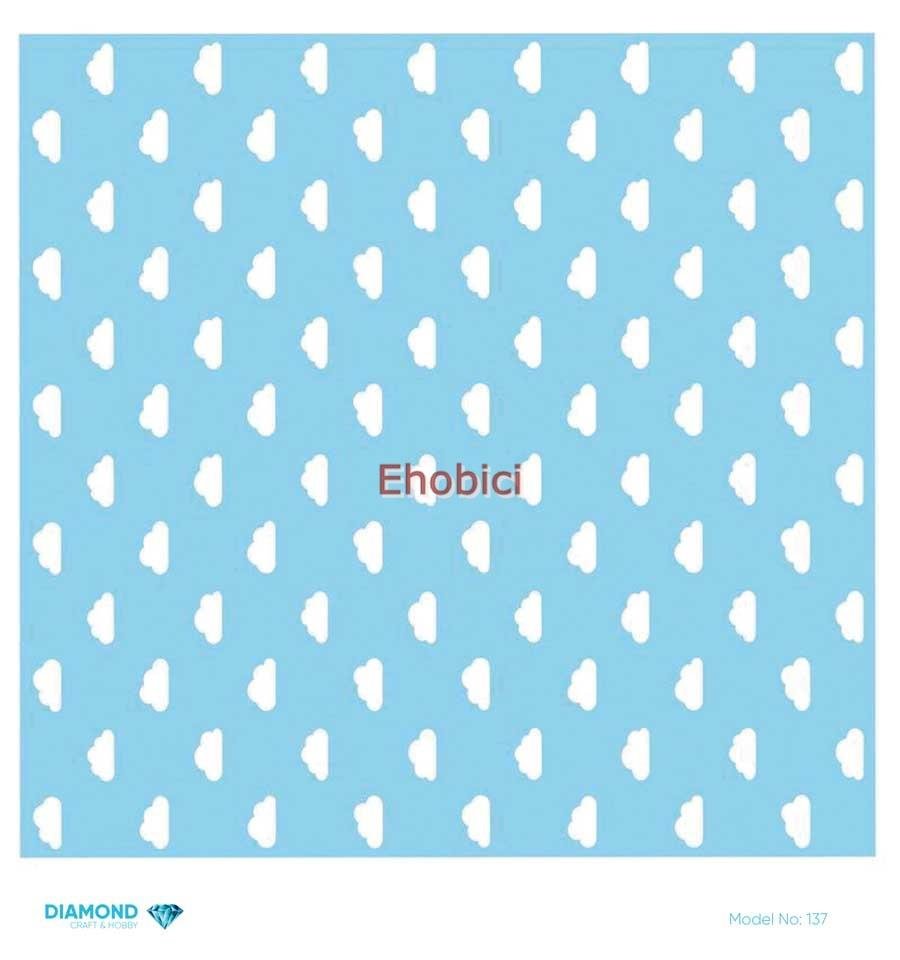 Diamond Pirinç Dekopaj Kağıdı - 137 - 30x30