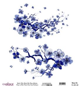 Dünyanın Mavi Tonları Pirinç Dekopaj Kağıdı - K-014