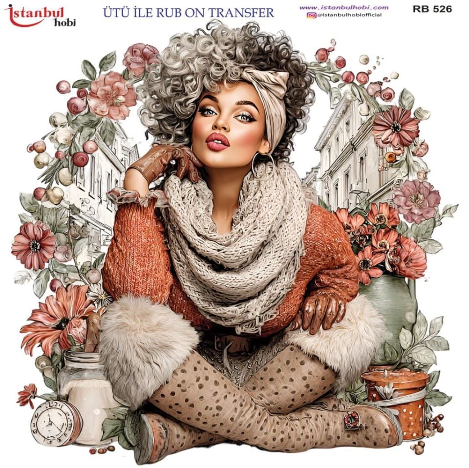 Ütü ile Rub On Transfer Kağıdı 30x30cm RB-526