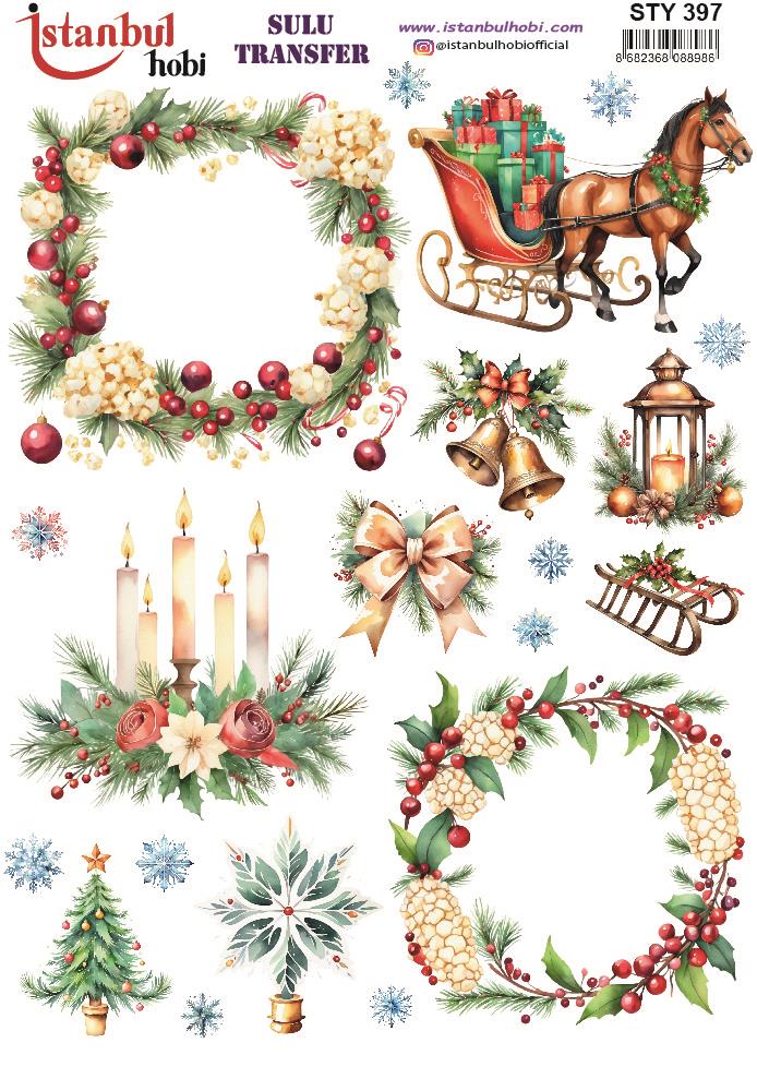 Yılbaşı Sulu Transfer 25x35cm STY397