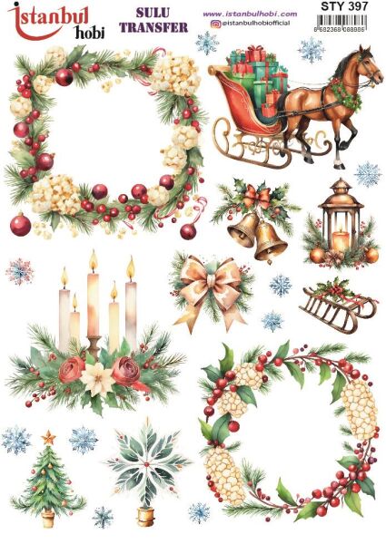 Yılbaşı Sulu Transfer 25x35cm STY397