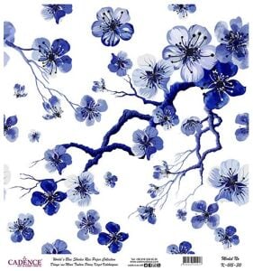 Dünyanın Mavi Tonları Pirinç Dekopaj Kağıdı - K-015