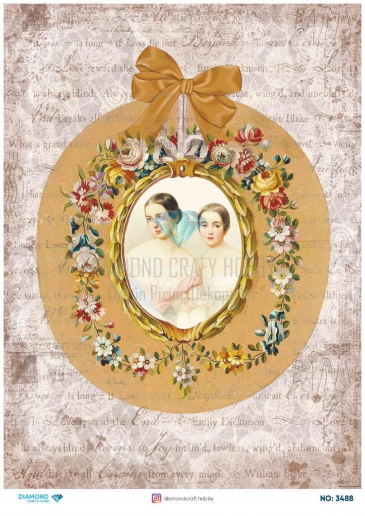 Diamond Pirinç Dekopaj Kağıdı - 3488