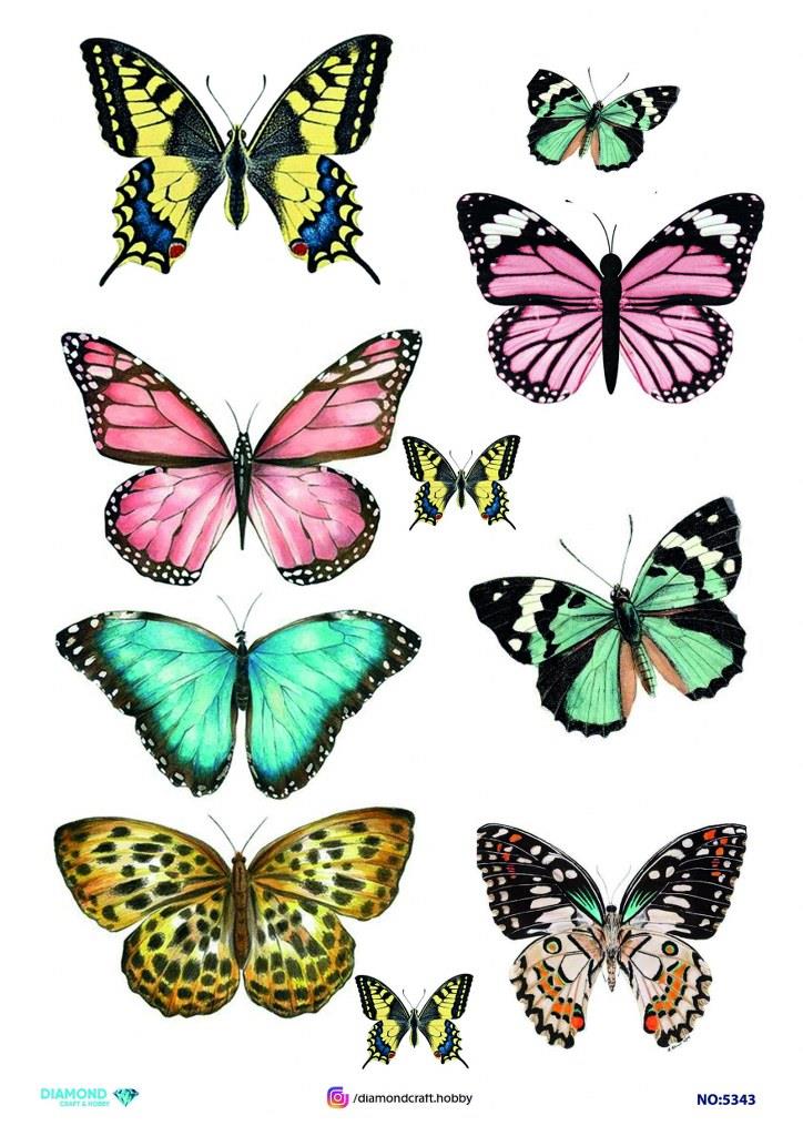 Diamond Pirinç Dekopaj Kağıdı - 5343