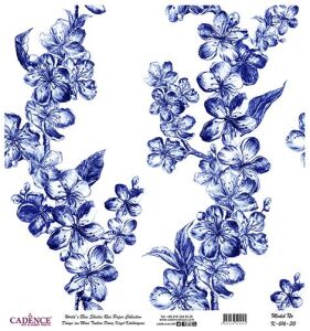 Dünyanın Mavi Tonları Pirinç Dekopaj Kağıdı - K-016