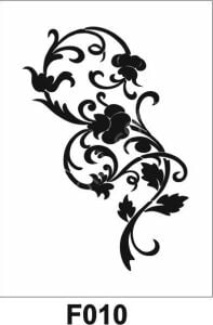 Çiçek Desen Stencil Şablon (21x30) F-010