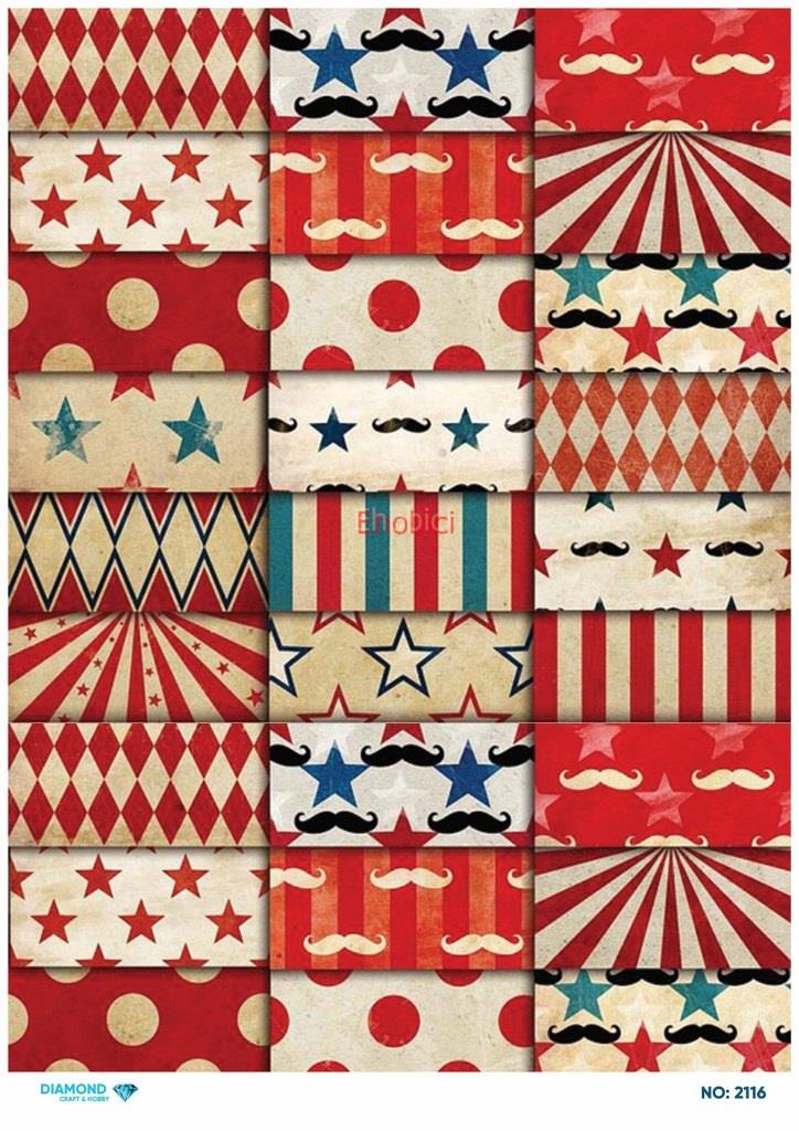 Diamond Pirinç Dekopaj Kağıdı - 2116