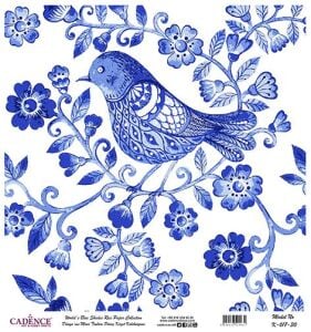 Dünyanın Mavi Tonları Pirinç Dekopaj Kağıdı - K-017