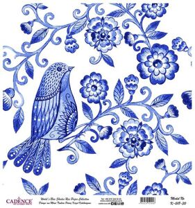 Dünyanın Mavi Tonları Pirinç Dekopaj Kağıdı - K-018