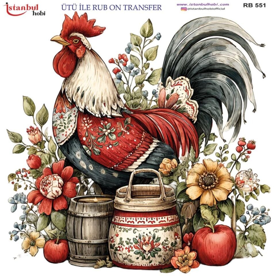 Ütü ile Rub On Transfer Kağıdı 30x30cm RB-551