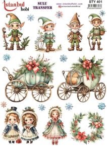 Yılbaşı Sulu Transfer 25x35cm STY401