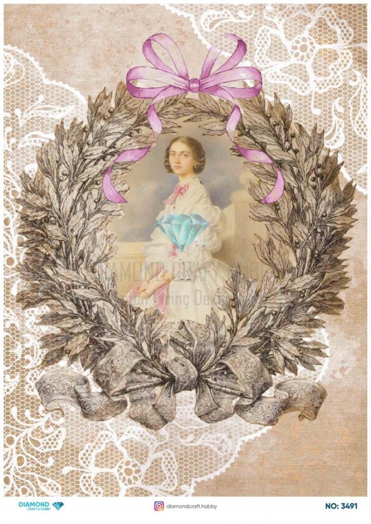 Diamond Pirinç Dekopaj Kağıdı - 3491