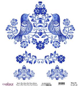 Dünyanın Mavi Tonları Pirinç Dekopaj Kağıdı - K-019