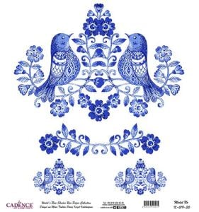 Dünyanın Mavi Tonları Pirinç Dekopaj Kağıdı - K-019