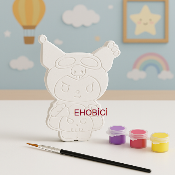 Ehobici Taş Boyama Seti Kuromi 3 Renk Akrilik Boya 5ml + Fırça