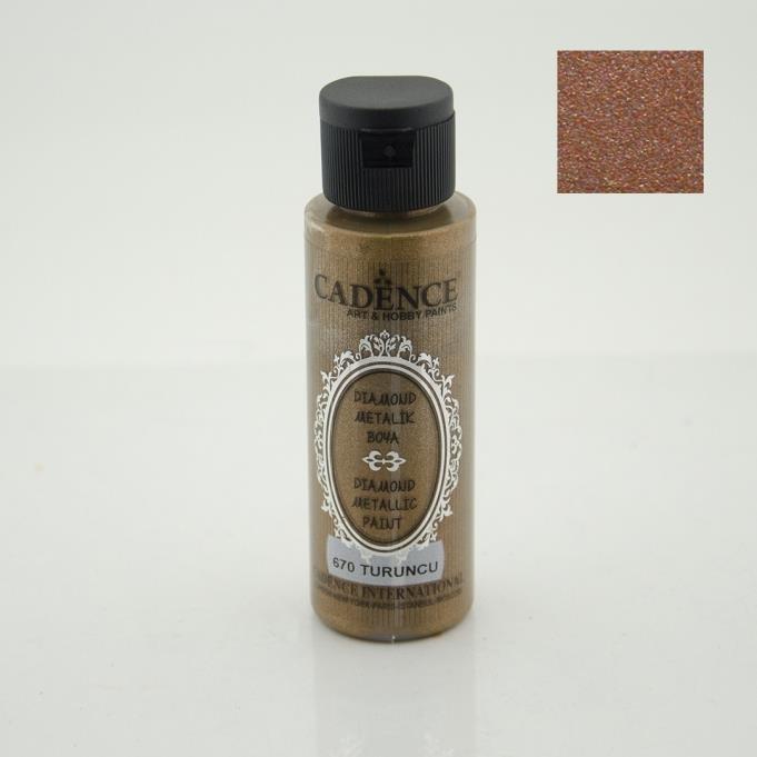 Cadence Diamond Metalik Boya 670 Turuncu 70ML