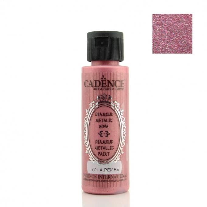 Cadence Diamond Metalik Boya 671 Açık Pembe 70ML