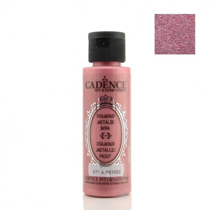 Cadence Diamond Metalik Boya 671 Açık Pembe 70ML