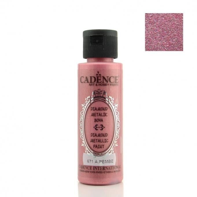 Cadence Diamond Metalik Boya 671 Açık Pembe 70ML