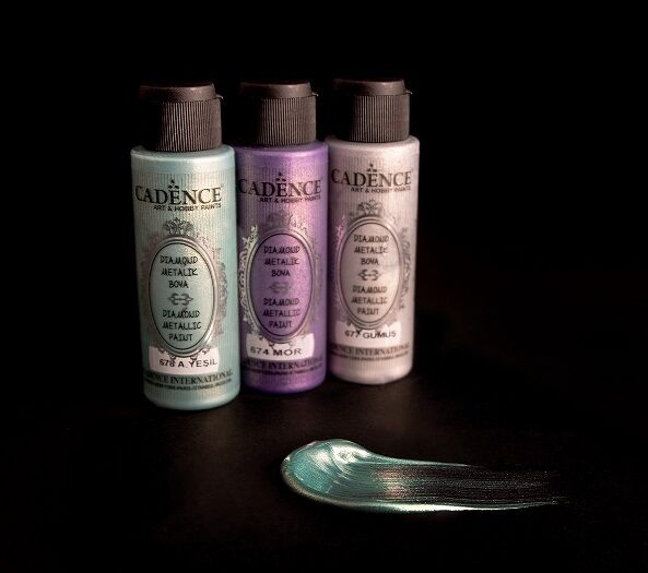 Cadence Diamond Metalik Boya 671 Açık Pembe 70ML