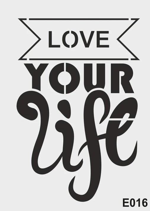 Stencil Şablon E-016 (25x35cm)