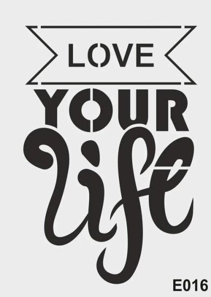 Stencil Şablon E-016 (25x35cm)