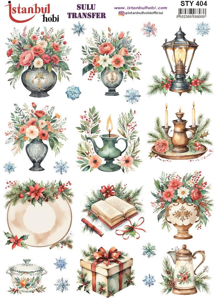 Yılbaşı Sulu Transfer 25x35cm STY404