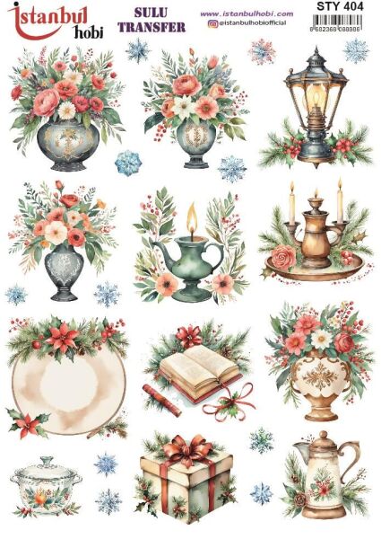 Yılbaşı Sulu Transfer 25x35cm STY404