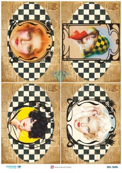 Diamond Pirinç Dekopaj Kağıdı - 3494