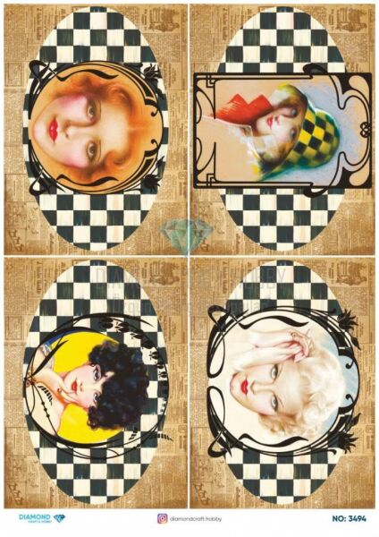 Diamond Pirinç Dekopaj Kağıdı - 3494