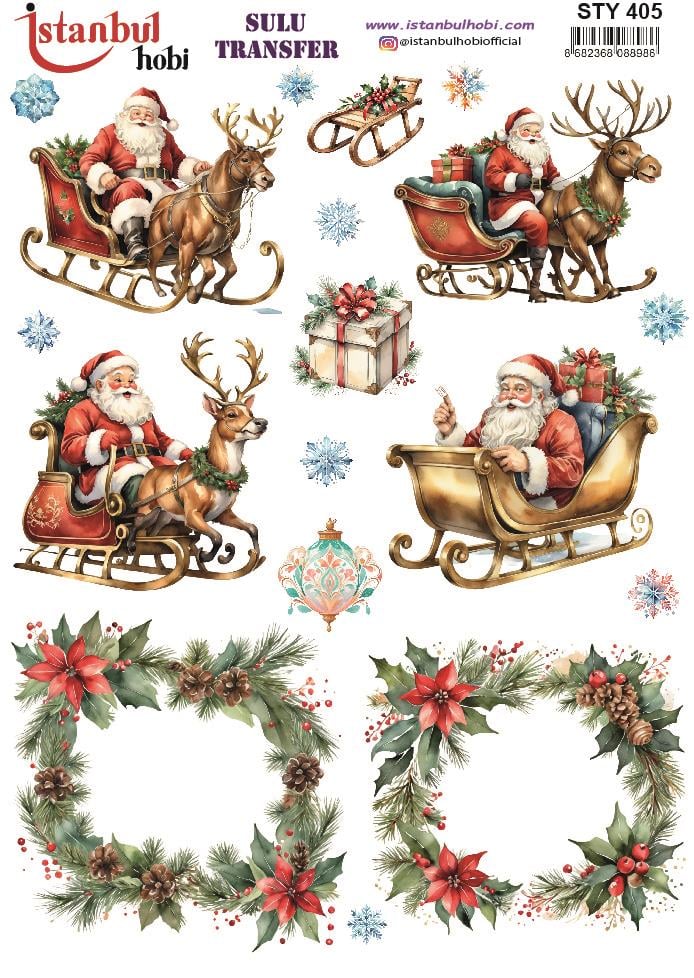 Yılbaşı Sulu Transfer 25x35cm STY405