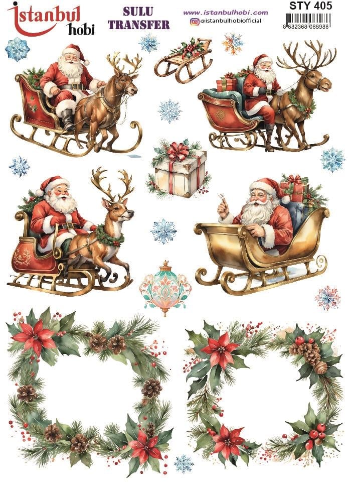 Yılbaşı Sulu Transfer 25x35cm STY405
