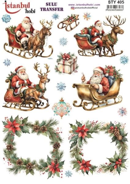 Yılbaşı Sulu Transfer 25x35cm STY405