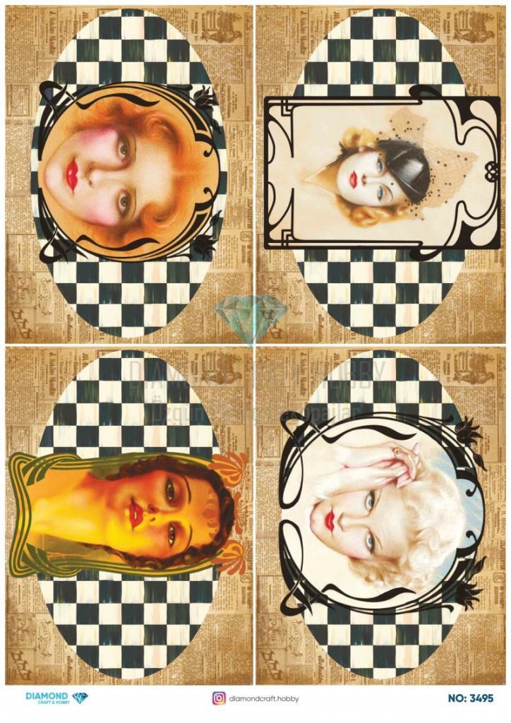 Diamond Pirinç Dekopaj Kağıdı - 3495