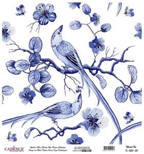 Dünyanın Mavi Tonları Pirinç Dekopaj Kağıdı - K-023