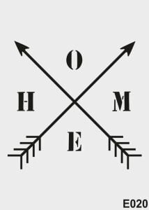 Stencil Şablon E-020 (25x35cm)