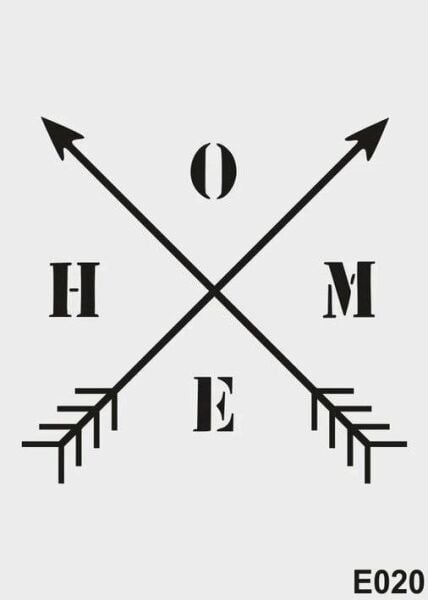 Stencil Şablon E-020 (25x35cm)