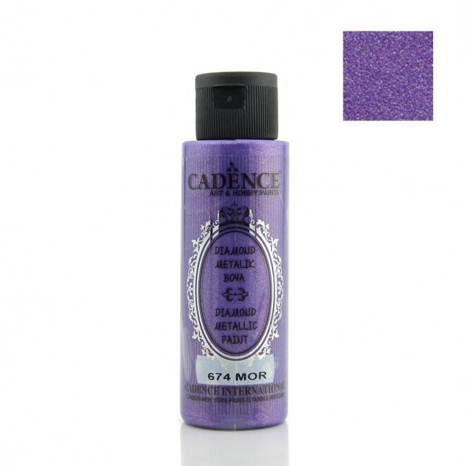 Cadence Diamond Metalik Boya - 674 Mor 70ML