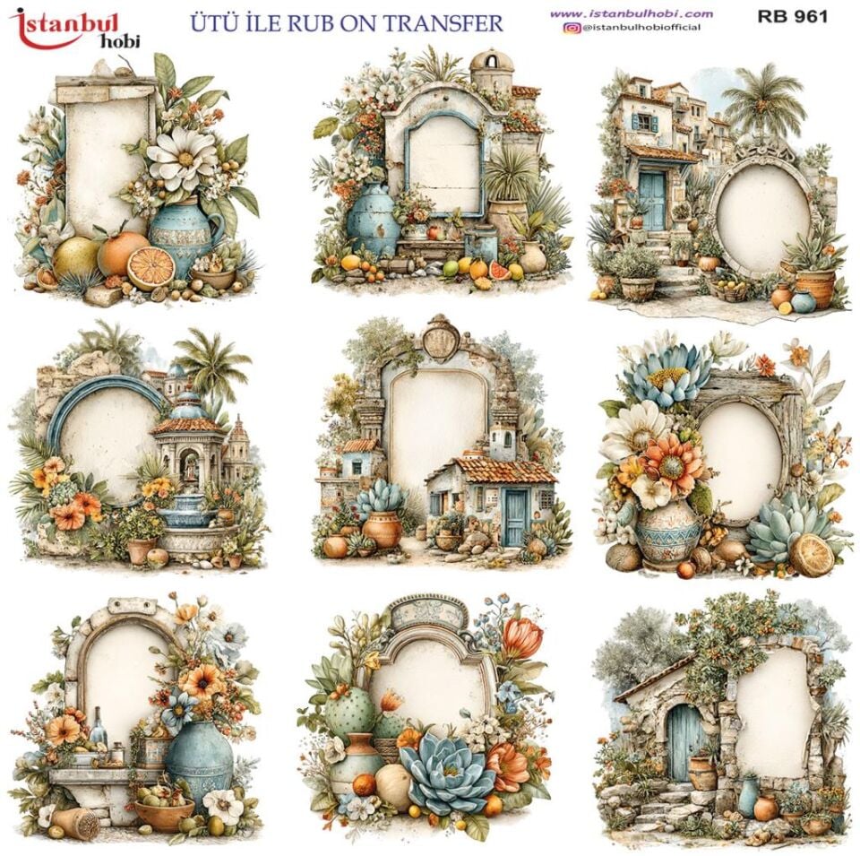 Ütü ile Rub On Transfer Kağıdı 30x30cm RB-961