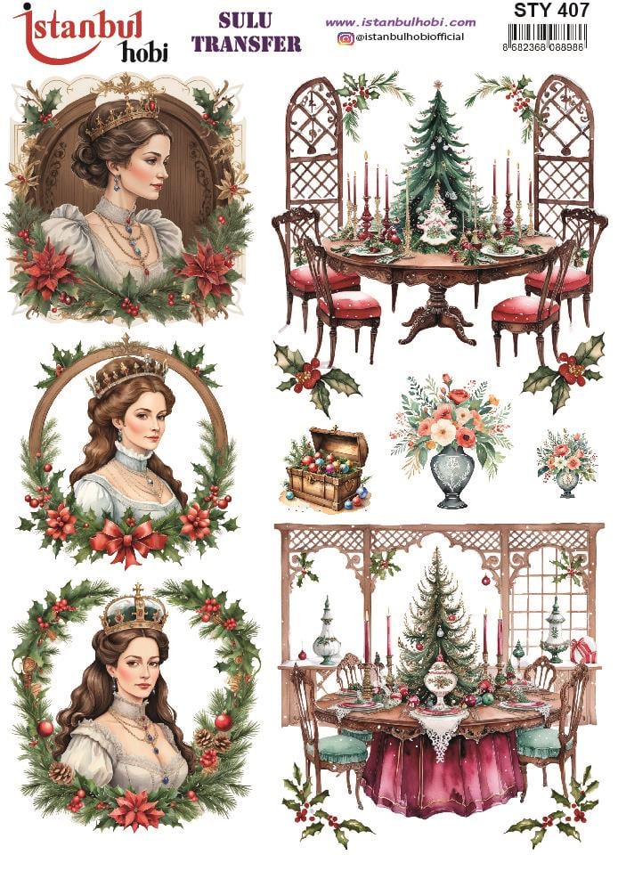 Yılbaşı Sulu Transfer 25x35cm STY407