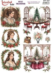 Yılbaşı Sulu Transfer 25x35cm STY407