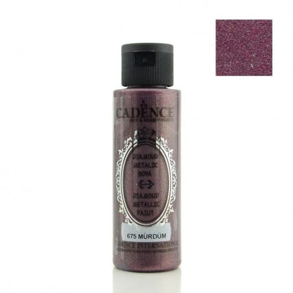 Cadence Diamond Metalik Boya 675 Mürdüm 70ML