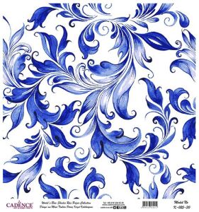 Dünyanın Mavi Tonları Pirinç Dekopaj Kağıdı - K-025