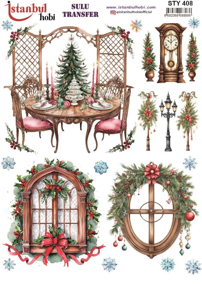 Yılbaşı Sulu Transfer 25x35cm STY408