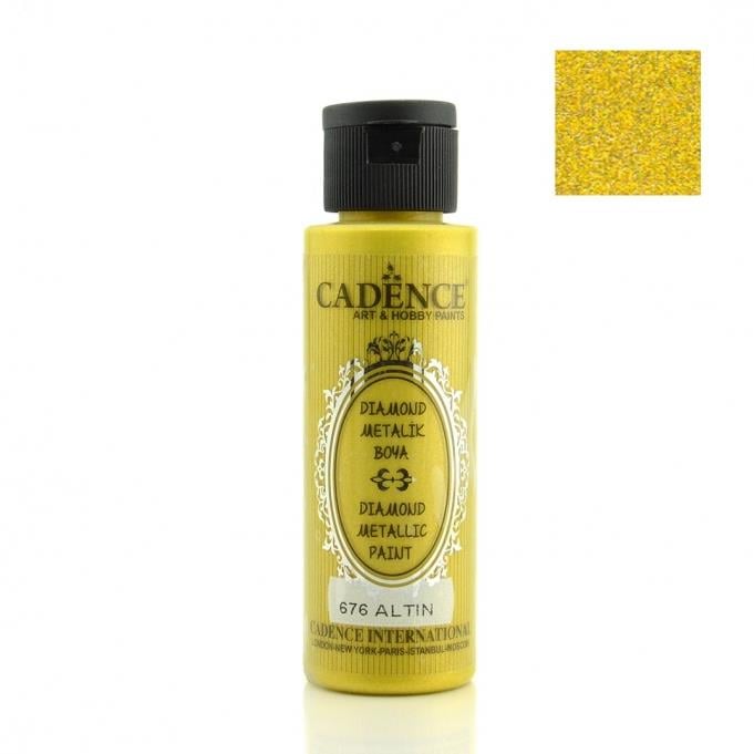 Cadence Diamond Metalik Boya 676 Altın 70ML