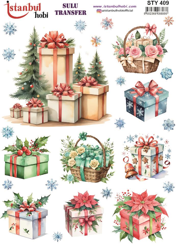 Yılbaşı Sulu Transfer 25x35cm STY409
