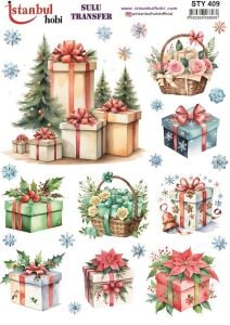 Yılbaşı Sulu Transfer 25x35cm STY409