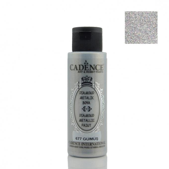 Cadence Diamond Metalik Boya 677 Gümüş 70ML