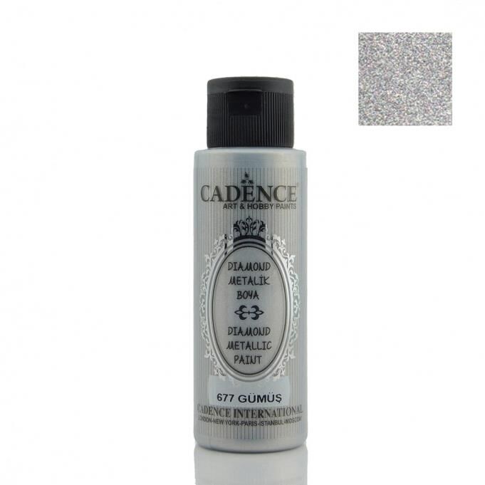 Cadence Diamond Metalik Boya 677 Gümüş 70ML