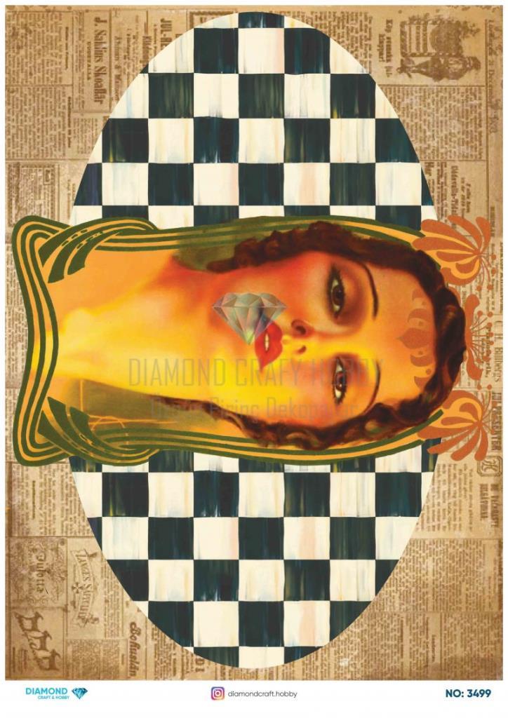 Diamond Pirinç Dekopaj Kağıdı - 3499